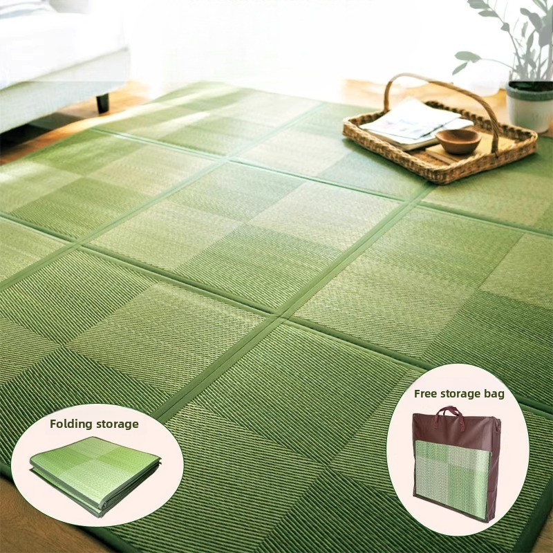 Tatami Mat Rush - Japanse Milieuvriendelijke Rush Grasmat Opvouwbaar Kruipkussen